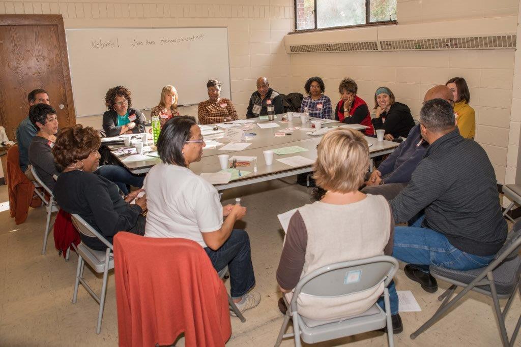 Training table facilitators at St. Peter's AME Church